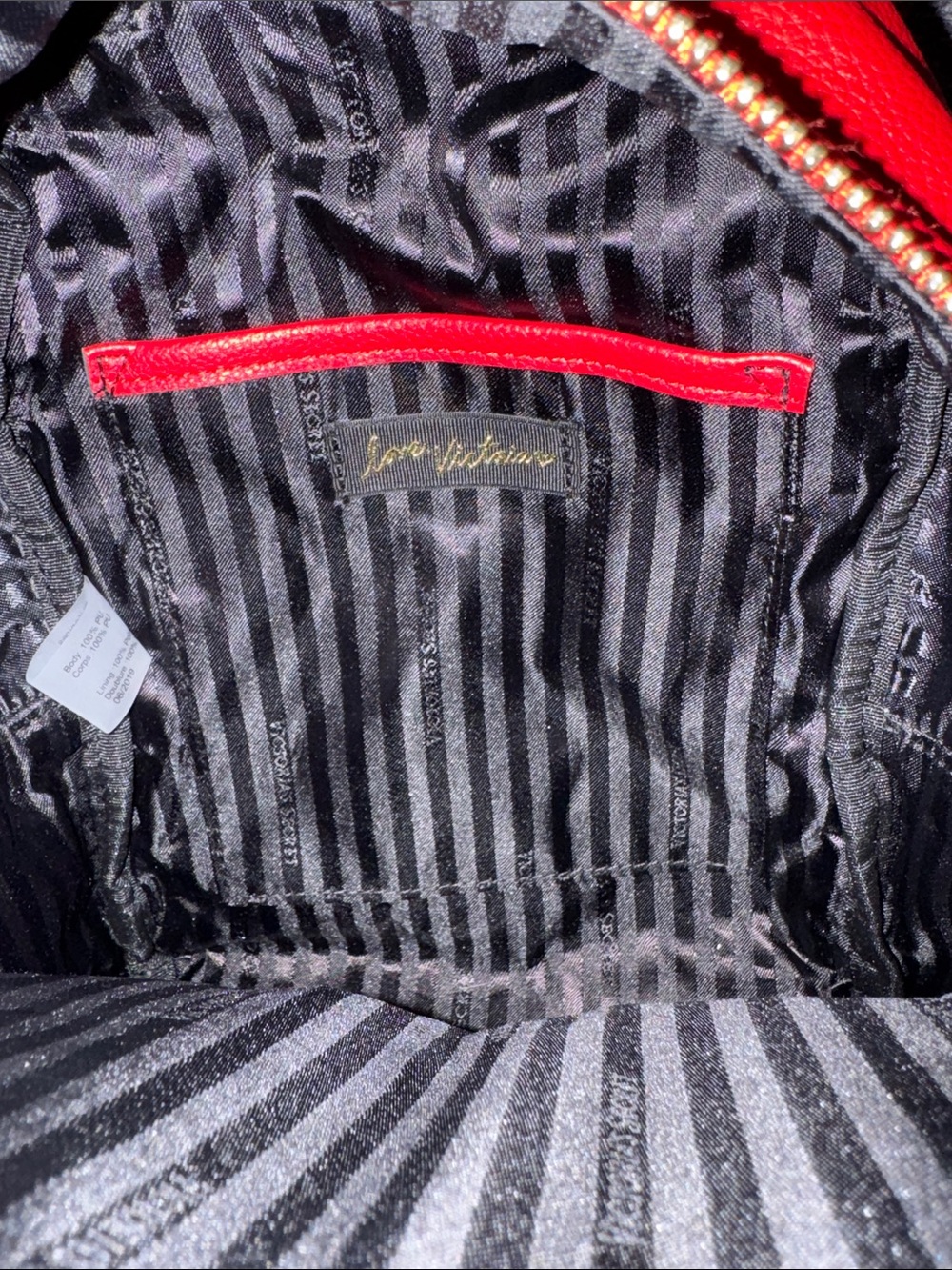 Victoria's Secret Red Quilted Mini Backpack with Patches - Picture 6 of 7